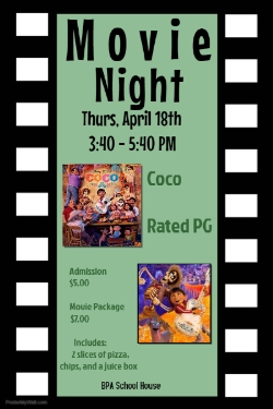 Movie Night Permissions & Fee's Due Tomorrow
